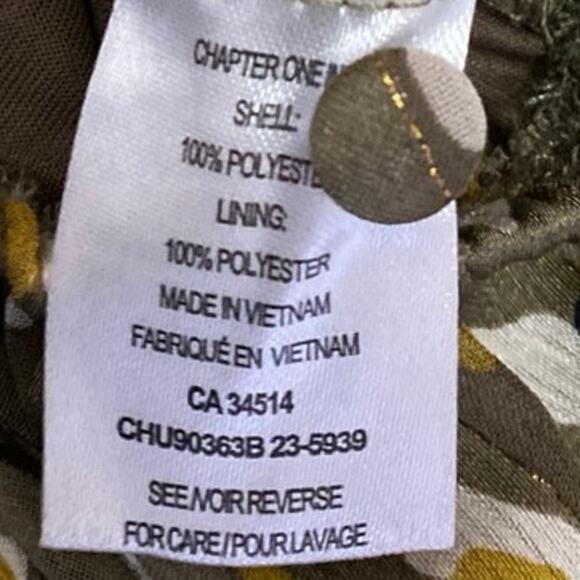 Haven & Blair Green Multicolor Long Sleeve Abstract Button Down Blouse Top Sz M - Picture 4 of 4